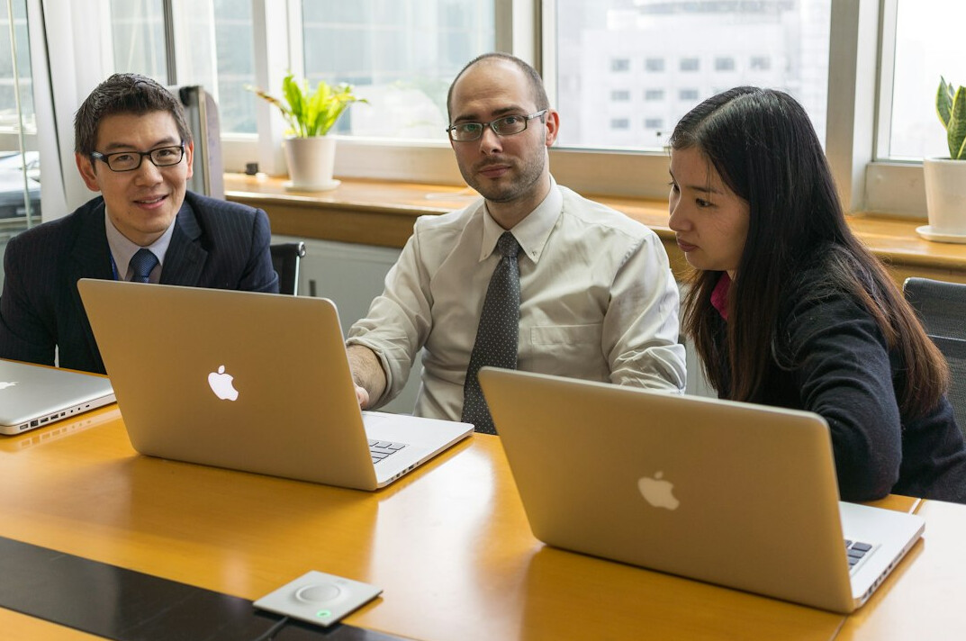 business professionals at computers