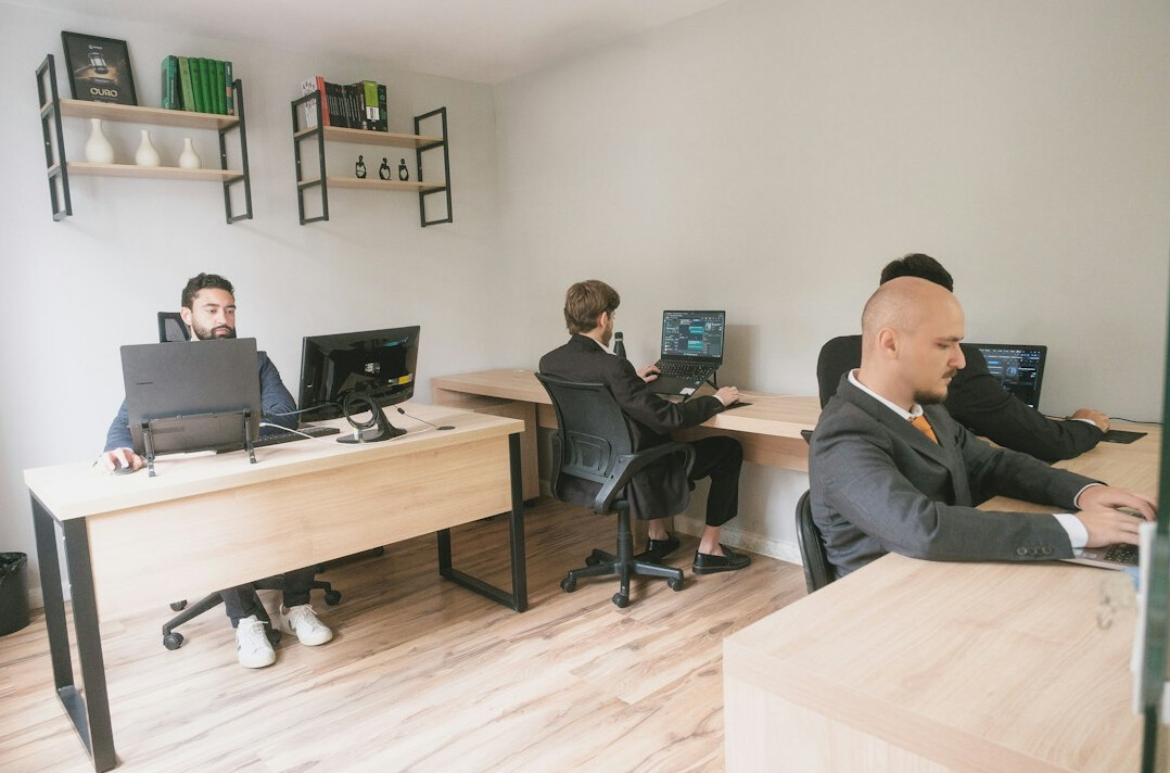 team of programmers in office